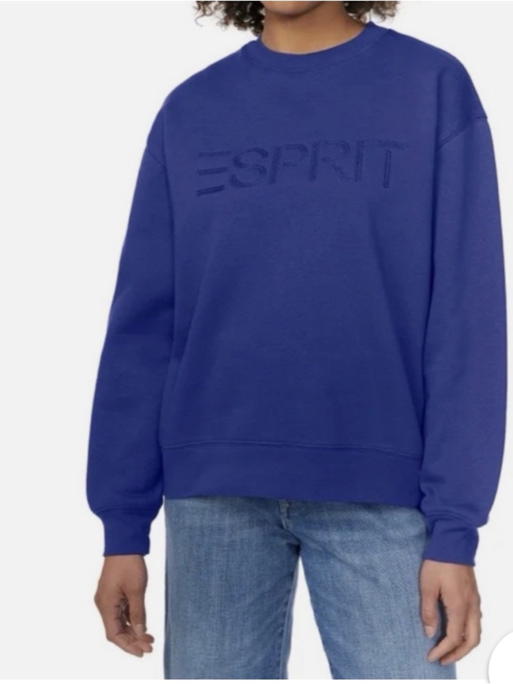Esprit NWT Women's Sweatshirt 80s Viral Cobalt Blue Size Small